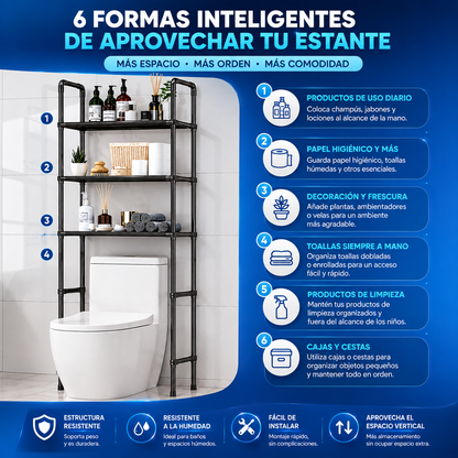 ✨Estantería de Almacenamiento — ¡Organiza tu Baño y cualquier rincón de tu hogar! Aprovecha Cada Espacio! ✨