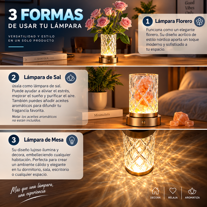💎 Lámpara Efecto Cristal Multicolor — La Forma Más Elegante de Iluminar tu Hogar