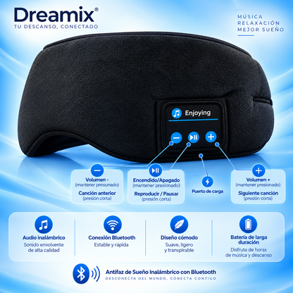 🌙 Dreamix – El antifaz que te ayuda a dormir mejor y por más tiempo. Di adiós a las noches sin descanso. 🌙