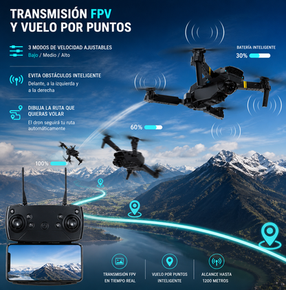 Drone 4K Dual Cam Pro - Guarda momentos inolvidables en familia desde el aire